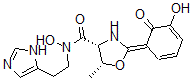 CAS 登录号：160472-93-5， (2Z,4R,5R)-N-羟基-2-(5-羟基-6-氧代-1-环己-2,4-二烯亚基)-N-[2-(3H-咪唑-4-基)乙基]-5-甲基-1,3-恶唑烷-4-甲酰胺