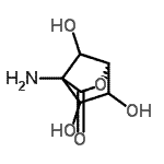 CAS 登录号：160868-82-6， (1S)-4-氨基-5,6,7-三羟基-2-氧杂双环[2.2.1]庚烷-3-酮