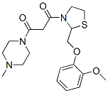 CAS#: 161364-73-4, 1-[2-[(2-Methoxyphenoxy)Methyl]-1,3-Thiazolidin-3-Yl]-3-(4-Methylpiperazin-1-Yl)Propane-1,3-Dione