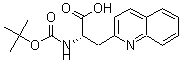 CAS 登录号：161453-37-8， (alphaS)-alpha-[[(1,1-二甲基乙氧基)羰基]氨基]-2-喹啉丙酸