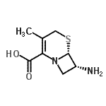 CAS 登录号：161742-21-8， (6R,7R)-7-氨基-3-甲基-5-硫杂-1-氮杂双环[4.2.0]辛-2-烯-2-羧酸