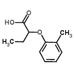 CAS 登录号：161790-50-7， 2-(2-甲基苯氧基)丁酸
