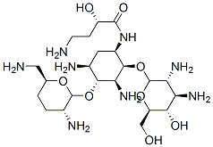 CAS#: 161822-04-4, (2S)-4-Amino-N-[(1R,2R,3R,4R,5S)-3,5-Diamino-4-[(2R,3R,6S)-3-Amino-6-(Aminomethyl)Oxan-2-Yl]Oxy-2-[(2S,3R,4R,5S,6R)-3,4-Diamino-5-Hydroxy-6-(Hydroxymethyl)Oxan-2-Yl]Oxycyclohexyl]-2-Hydroxybutanamide