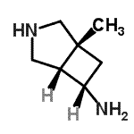 CAS 登录号：162301-28-2， (1R,5S,6S)-1-甲基-3-氮杂双环[3.2.0]庚烷-6-胺