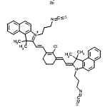 CAS#: 162411-31-6, 2-{(E)-2-[(3E)-2-Chloro-3-{(2E)-2-[3-(3-Isothiocyanatopropyl)-1,1-Dimethyl-1,3-Dihydro-2H-Benzo[E]Indol-2-Ylidene]Ethylidene}-1-Cyclohexen-1-Yl]Vinyl}-3-(3-Isothiocyanatopropyl)-1,1-Dimethyl-1H-Benzo[ E]Indolium Bromide