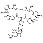 CAS 登录号：162635-03-2， (1R,2R,4S)-4-{(2R)-2-[(1R,9S,12S,15R,16E,18R,19R,21R,23S,24E,26E,28E,30S,32S,35R)-1,18-二羟基-19,30-二甲氧基-15,17,21,23,29,35-六甲基-2,3,10,14,20-五氧代-11,36-二氧杂-4-氮杂三环[30.3.1.0<sup>4,9</sup>]三十六碳-16,24,26,28-四烯-12-基]丙基}-2-甲氧基环己基2,2,5-三甲基-1,3-二恶烷-5-羧酸酯
