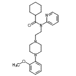 CAS 登录号：162760-96-5， N-{2-[4-(2-甲氧基苯基)-1-哌嗪基]乙基}-N-(2-吡啶基)环己烷甲酰胺