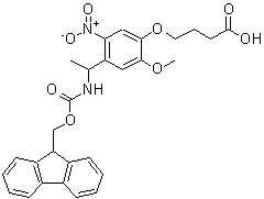 CAS#: 162827-98-7, 4-[4-(1-{[(9H-Fluoren-9-Ylmethoxy)Carbonyl]Amino}Ethyl)-2-Methoxy-5-Nitrophenoxy]Butanoic Acid