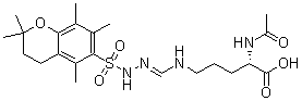 CAS 登录号：163277-77-8， N2-乙酰基-N5-[[[(3,4-二氢-2,2,5,7,8-五甲基-2H-1-苯并吡喃-6-基)磺酰基]氨基]亚氨基甲基]-L-鸟氨酸