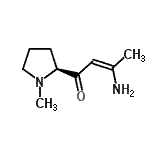 CAS 登录号：163849-05-6， (2Z)-3-氨基-1-[(2S)-1-甲基-2-吡咯烷基]-2-丁烯-1-酮