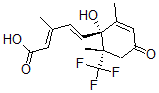 CAS 登录号：164457-19-6， (2E,4E)-5-[(1R,6R)-1-羟基-2,6-二甲基-4-氧代-6-(三氟甲基)-1-环己-2-烯基]-3-甲基戊-2,4-二烯酸