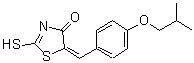CAS 登录号：164520-75-6， (5E)-5-(4-异丁氧基苄亚基)-2-巯基-1,3-噻唑-4(5H)-酮