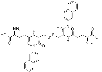 CAS 登录号：165174-63-0， (2S)-2-氨基-5-[[(1R)-1-[[(2R)-2-[[(4S)-4-氨基-5-羟基-5-氧代-戊酰]氨基]-3-(2-萘基氨基)-3-氧代-丙基]二巯基甲基]-2-(2-萘基氨基)-2-氧代-乙基]氨基]-5-氧代-戊酸