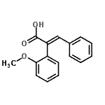 CAS 登录号：1657-65-4， (2E)-2-(2-甲氧基苯基)-3-苯基丙烯酸