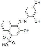 CAS 登录号：16623-47-5， 4-[(2,4-二羟基苯基)偶氮]-3-羟基萘-1-磺酸
