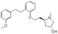 CAS 登录号：167144-79-8， (3R,5R)-5-[2-[2-[2-(3-甲氧基苯基)乙基]苯氧基]乙基]-1-甲基-3-吡咯烷醇