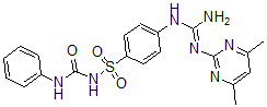 CAS 登录号：167425-64-1， 1-[4-[[N'-(4,6-二甲基嘧啶-2-基)甲脒基]氨基]苯基]磺酰基-3-苯基脲