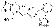 CAS 登录号：168153-00-2， 7-(羟基甲基)-6-[[2'-(2H-四唑-5-基)[1,1'-联苯]-4-基]甲基]-[1,2,4]三唑并[1,5-a]嘧啶-5(1H)-酮