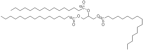 CAS#: 168294-57-3, 1,2,3-Propanetriyl Tri(1-<Sup>13</Sup>C)Hexadecanoate