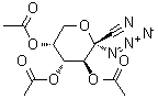 CAS 登录号:168567-91-7, (2S,3S,4R,5R)-2-叠氮基-2-氰基四氢-2H-吡喃-3,4,5-三基三乙酸酯