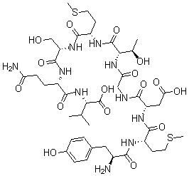 CAS 登录号：168650-46-2， L-酪氨酰-L-蛋氨酰-L-alpha-天冬氨酰甘氨酰-L-苏氨酰-L-蛋氨酰-L-丝氨酰-L-谷氨酰胺酰-L-缬氨酸