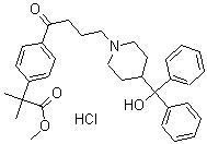 CAS#: 169280-33-5, 4-[4-[4-(Hydroxydiphenylmethyl)-1-Piperidinyl]-1-Oxobutyl]-alpha,alpha-Dimethyl-BenzeneAcetic Acid Methyl Ester Hydrochloride (1:1)