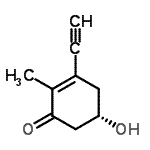 CAS 登录号：169305-52-6， (5S)-3-乙炔基-5-羟基-2-甲基-2-环己烯-1-酮