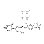 CAS 登录号：170428-85-0， 1-[2-脱氧-5-O-(氧代{[(膦酰基氧基)磷酸基]氧基}硫代磷酰基)-beta-L-赤式-呋喃戊糖基]-2,4(1H,3H)-嘧啶二酮四钠盐