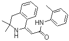 CAS 登录号：170658-21-6， 2-(3,4-二氢-3,3-二甲基-1(2H)-异喹啉基亚基)-N-(2-甲基苯基)-乙酰胺