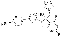 CAS 登录号：170864-29-6， 4-[2-[2-(2,4-二氟苯基)-2-羟基-1-甲基-3-(1H-1,2,4-三唑-1-基)丙基]-4-噻唑基]-苯甲腈