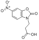 CAS 登录号：17124-57-1， 3-(6-硝基-2-氧代-1,3-苯并恶唑-3(2H)-基)丙酸