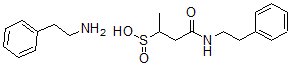 CAS#: 171359-14-1, 4-Oxo-4-((2-phenylethyl)amino)-2-butanesulfinic acid compd. with benzeneethanamine (1:1)