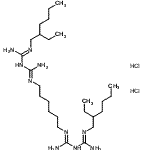 CAS 登录号：1715-30-6， N1,N14-二(2-乙基己基)-3,12-二亚胺-2,4,11,13-四氮杂十四烷二脒盐酸盐(1:2)