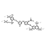 CAS 登录号：171599-84-1， 五钠7-{[4-{[4-({5-氨基-4-磺酸-2-[(2-磺酸乙氧基)磺酰基]苯基}偶氮)-6-氯-1,3,5-三嗪-2-基]氨基}-2-(氨基甲酰氨基)苯基]偶氮}-1,3,6-萘三磺酸酯
