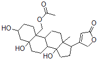 CAS 登录号：17162-14-0， 3beta,5,14-三羟基-19-乙酰氧基-5beta-心甾-20(22)-烯内酯