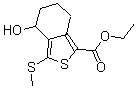 CAS 登录号：172516-36-8， 4,5,6,7-四氢-4-羟基-3-(甲硫基)-苯并[c]噻吩-1-羧酸乙酯
