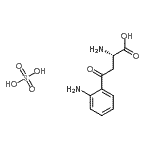 CAS 登录号：17268-44-9， (2S)-2-氨基-4-(2-氨基苯基)-4-氧代丁酸硫酸盐(1:1)