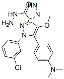 CAS 登录号:172701-52-9, 1-(3-氯苯基)-5-(4-二甲基氨基苯基)偶氮-4-甲氧基吡唑-3-甲酰肼