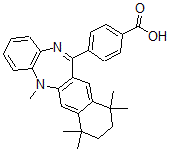 CAS#: 172705-89-4, 4-(7,8,9,10-Tetrahydro-5,7,7,10,10-pentamethyl-5H-benzo[b]naphtho[2,3-e][1,4]diazepin-12-yl)-Benzoic acid