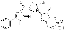 CAS 登录号：172806-21-2， 2-溴-3,4-二氢-3-[3,5-O-[(S)-巯基亚膦酰亚基]-beta-D-呋喃核糖基]-6-苯基-9H-咪唑并[1,2-a]嘌呤-9-酮