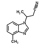 CAS 登录号：172839-53-1， 3-(4-甲基-1H-苯并咪唑-1-基)丁腈