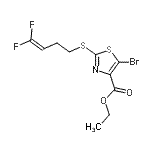 CAS#: 172933-16-3, Ethyl 5-Bromo-2-[(4,4-Difluoro-3-Buten-1-Yl)Sulfanyl]-1,3-Thiazole-4-Carboxylate