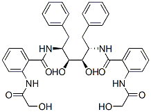 CAS 登录号：173094-23-0， N-[(2S,3S,4R,5S)-3,4-二羟基-5-[[2-[(2-羟基乙酰基)氨基]苯甲酰基]氨基]-1,6-二(苯基)己烷-2-基]-2-[(2-羟基乙酰基)氨基]苯甲酰胺