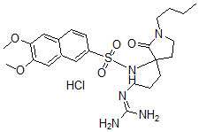 CAS#: 173440-64-7, 2-[3-[1-Butyl-3-[(6,7-Dimethoxynaphthalen-2-Yl)Sulfonylamino]-2-Oxopyrrolidin-3-Yl]Propyl]Guanidine Hydrochloride
