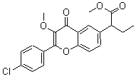 CAS 登录号：173469-85-7， 2-(4-氯苯基)-alpha-乙基-3-甲氧基-4-氧代-4H-1-苯并吡喃-6-乙酸甲酯