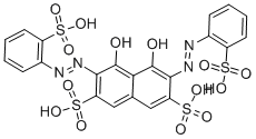 CAS 登录号：1738-02-9， 3,6-二(o-磺基苯基偶氮)-4,5-二羟基萘-2,7-二磺酸