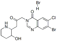 CAS 登录号：17395-31-2， 7-溴-6-氯-3-[3-(3-羟基-2-哌啶基)-2-氧代丙基]喹唑啉-4(3H)-酮单氢溴酸盐