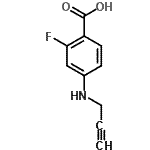 CAS 登录号：173951-98-9， 2-氟-4-(2-丙炔-1-基氨基)苯甲酸