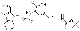 CAS 登录号：173963-91-2， (3R)-3-羧基-12,12-二甲基-10-氧代-11-氧杂-5-硫杂-2,9-二氮杂十三烷酸 1-(9H-芴-9-基甲基)酯