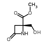 CAS 登录号：174283-17-1， 甲基(2S)-2-(羟基甲基)-4-氧代-2-吖丁啶羧酸酯